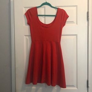 Orange Coral Skater Dress
